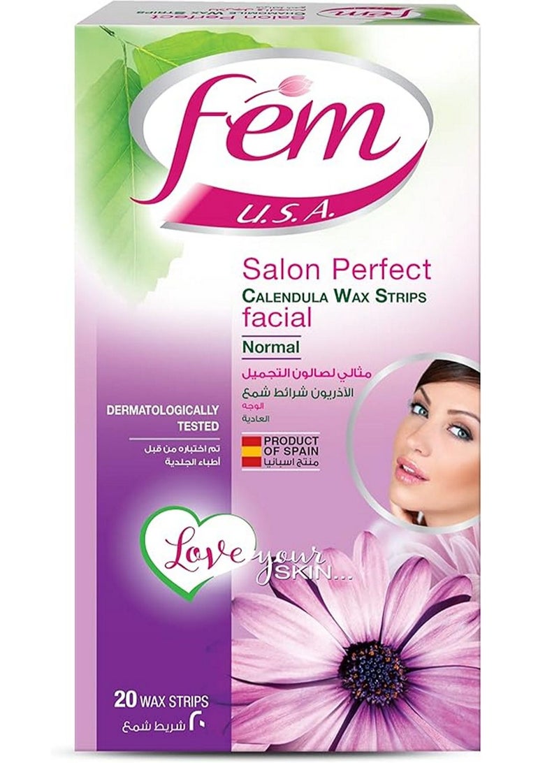 فيم شرائح شمع للوجه غنية بالآذريون للبشرة العادية 20 شريحة - Image 1