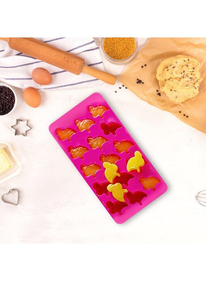 Amosfun قالب مكعبات الثلج من السيليكون الغذائي 2 قطع على شكل فلامنغو للشوكولاتة والحلويات والبسكويت والفوندان والجيلو وصابون صغير للخبز - Image 3