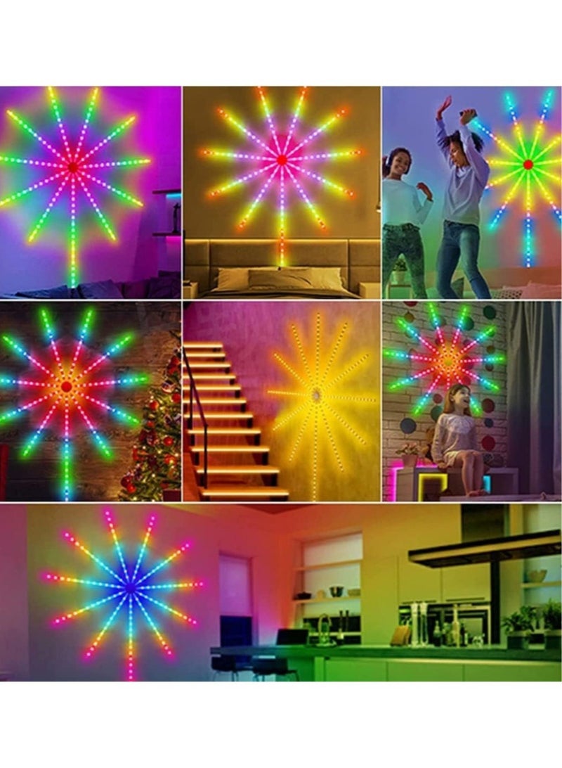 Smart Firework Lights Indoor, App and Remote Control RGB Color Changing Led Lights Strip for Bedroom, More Colors, Dynamic Modes, Music Sync, Mic, - Image 4