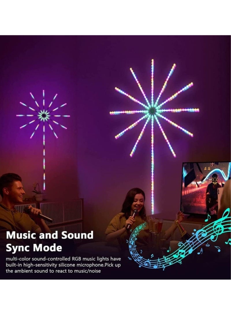 Smart Firework Lights Indoor, App and Remote Control RGB Color Changing Led Lights Strip for Bedroom, More Colors, Dynamic Modes, Music Sync, Mic, - Image 5