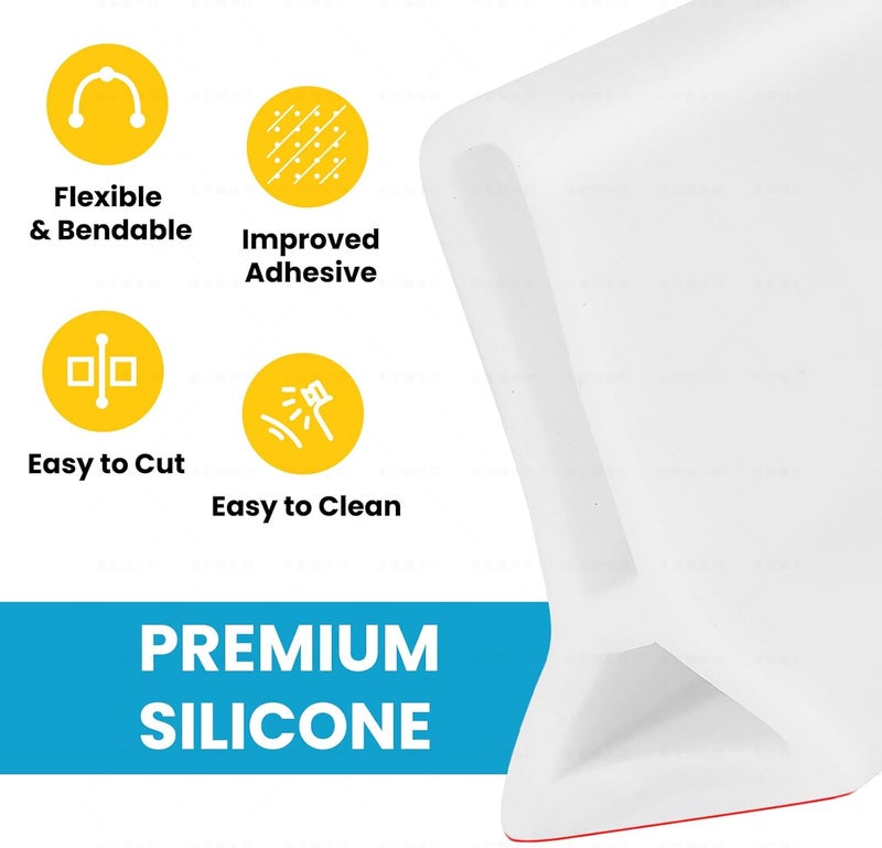 DLYYPLUS Store 39" Collapsible Shower Threshold Water Dam Water Stopper Barrier Keeps Water Inside Threshold Dry and Wet Separation for Bathroom Kitchen Sink Bathtub - Image 4