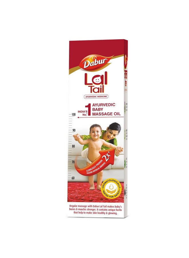 Dabur Lal Tail Ayurvedic Baby Oil Clinically Tested 2X Faster Physical Growth 200 Ml  - Image 1