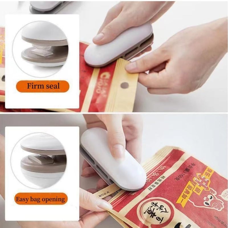 ZEELPETAL Mini Bag Sealer 2 in 1 Heat Sealer and Cutter Handheld Sealing Machine Portable Bag Resealer Sealer for Plastic Bags Food Storage Snack Fresh Bag Sealer Pack of 1 Multi Color - Image 5