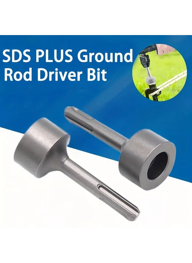 SDS Plus Driver Bit Silvery Gray Durable Steel Hammer Drill Ground Rod Driver For Home Renovation - Image 2