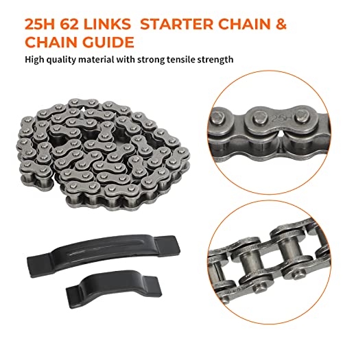MOTOQUEEN Starter Chain for Chinese 4-Stroke 50cc 70cc 90cc 110cc 125cc ATV Dirt Bike Go Kart 25H 62 Links - Image 3