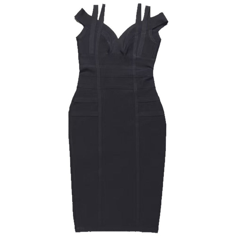 Elegant Women'S Sleeveless V Neck Pencil North Bandage Skirt Dress Dress Sale Elegant Bangda - Image 5