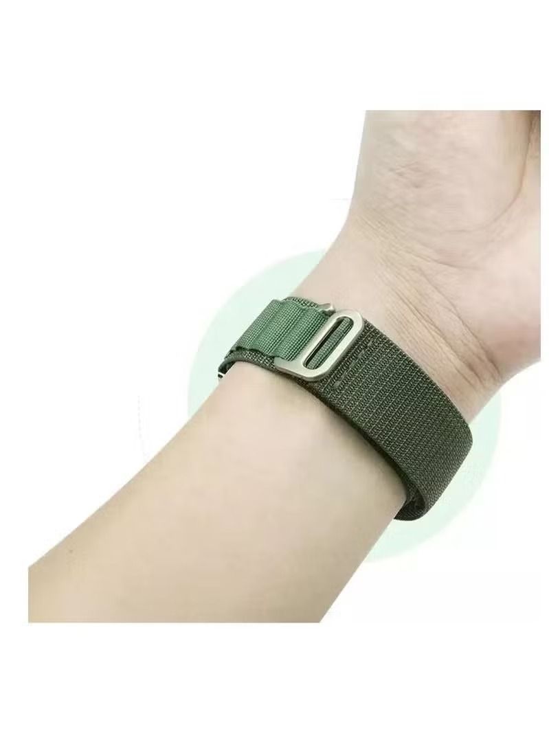 vesus alpine loop  sport Nylon Watch Band Strap for Apple Watch Ultra 49/45/44/42 mm Green - Image 3