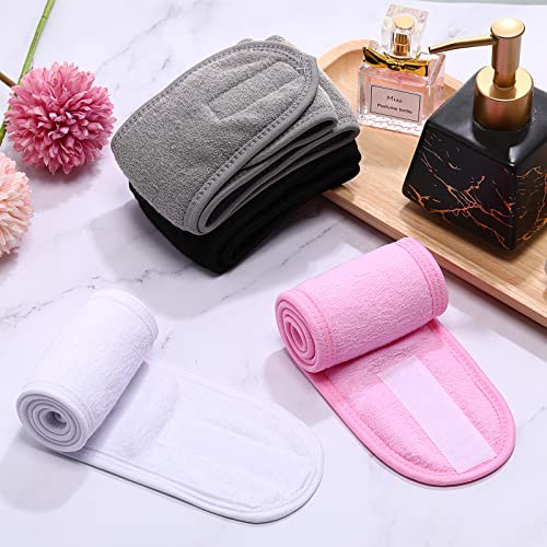 Hoteam 24 Pcs Spa Facial Spa Headband Bulk Skincare Headband Adjustable Face Wash with Tape Terry Cloth Stretch for Make Up Washing Face Shower Facial Mask Yoga - Image 5