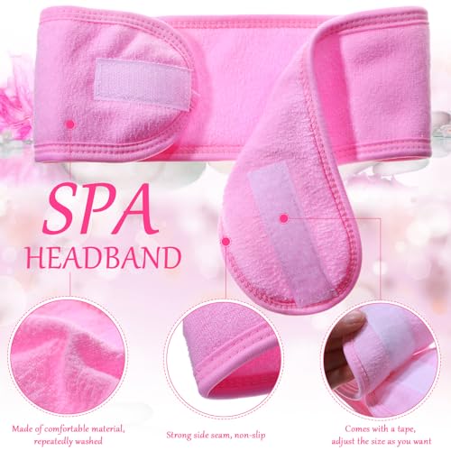 Hoteam 24 Pcs Spa Facial Spa Headband Bulk Skincare Headband Adjustable Face Wash with Tape Terry Cloth Stretch for Make Up Washing Face Shower Facial Mask Yoga - Image 3