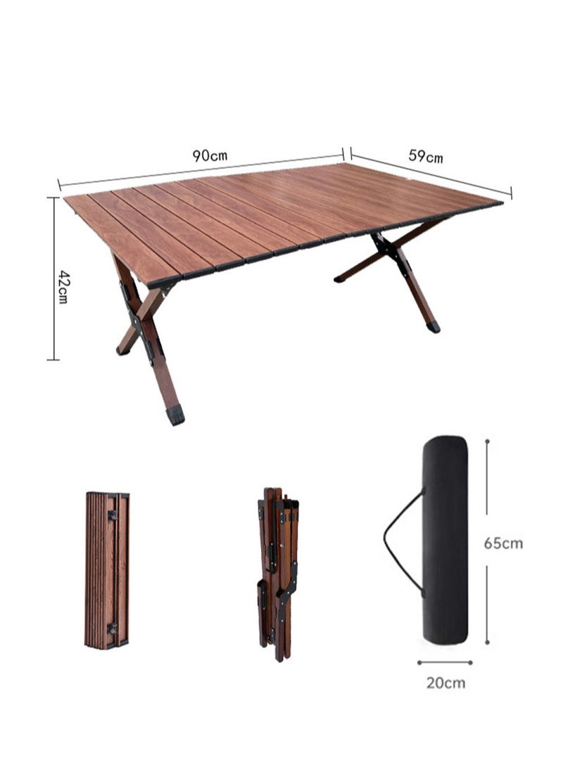 MissTiara Portable Outdoor Simple Folding Table with Storage Bag for Camping Hiking and Party - Image 2