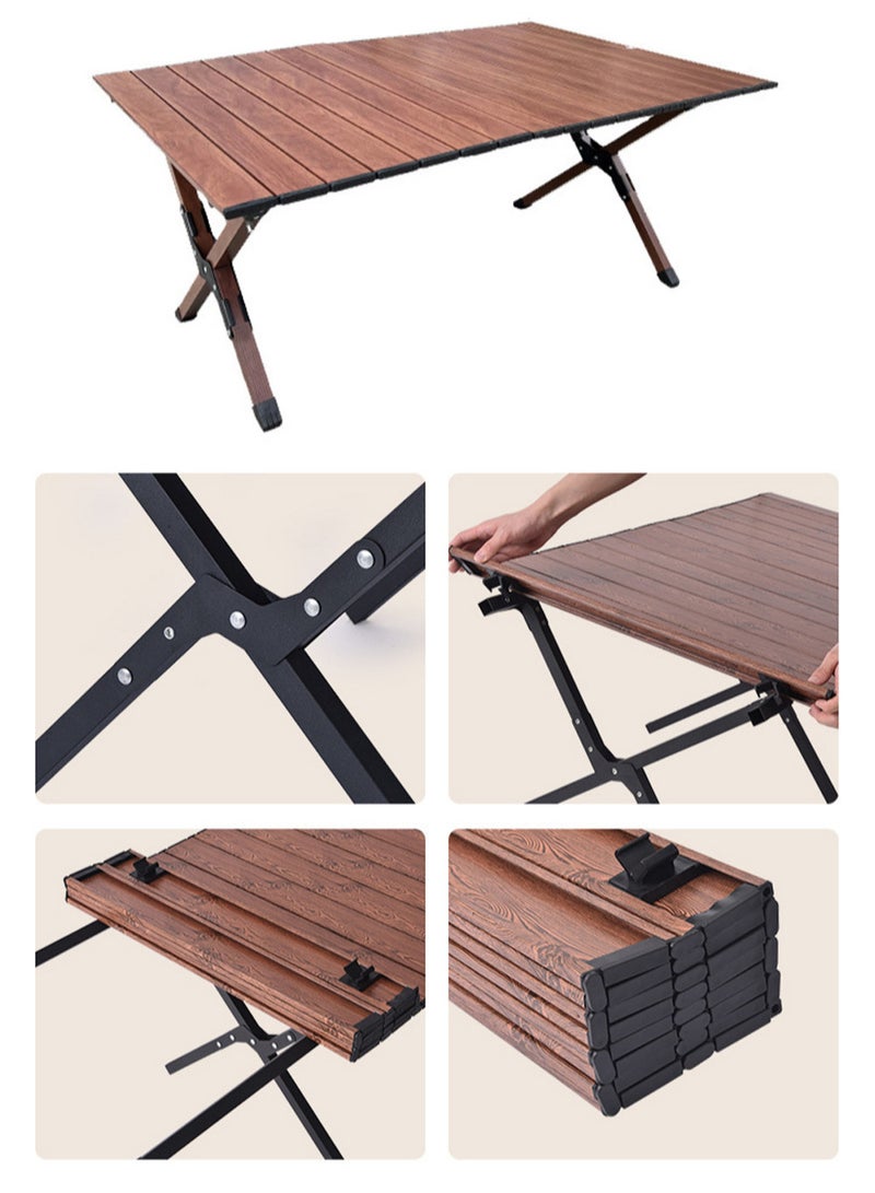 MissTiara Portable Outdoor Simple Folding Table with Storage Bag for Camping Hiking and Party - Image 4