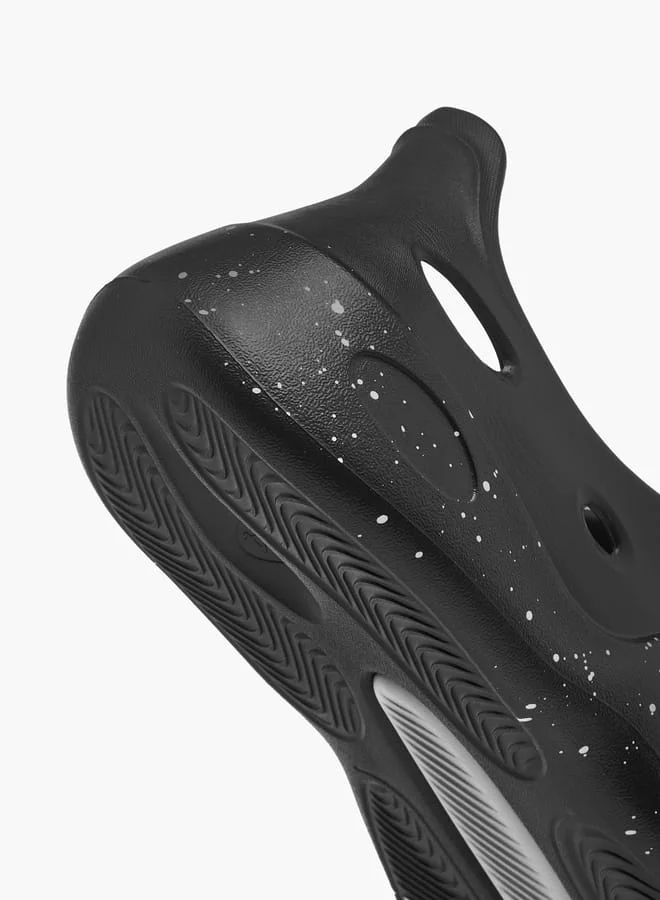 Lee Cooper Men's Printed Slip-On Clogs with Cutout Detail