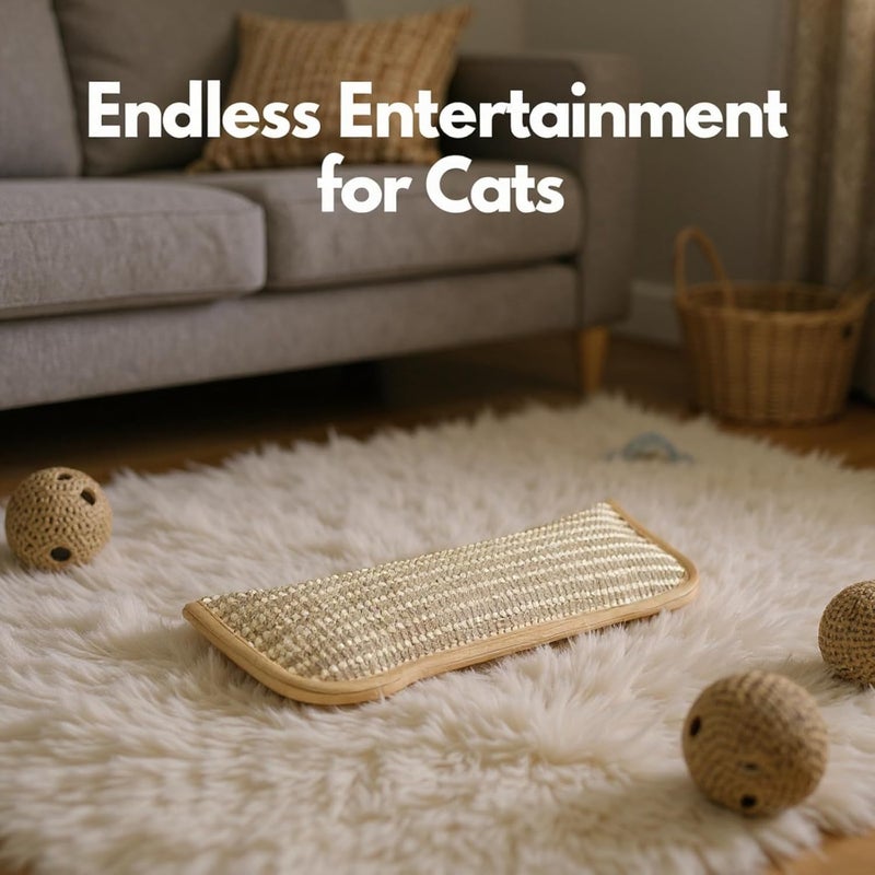 2 Pack Catnip Pillow for Cats, Jute Hemp 13.4 in / 34 Cm Cat Chew Toy, Interactive Teething Play, Bite and Wear-Resistant, Supports Dental Cleanliness, Relieves Stress and Anxiety - Image 3