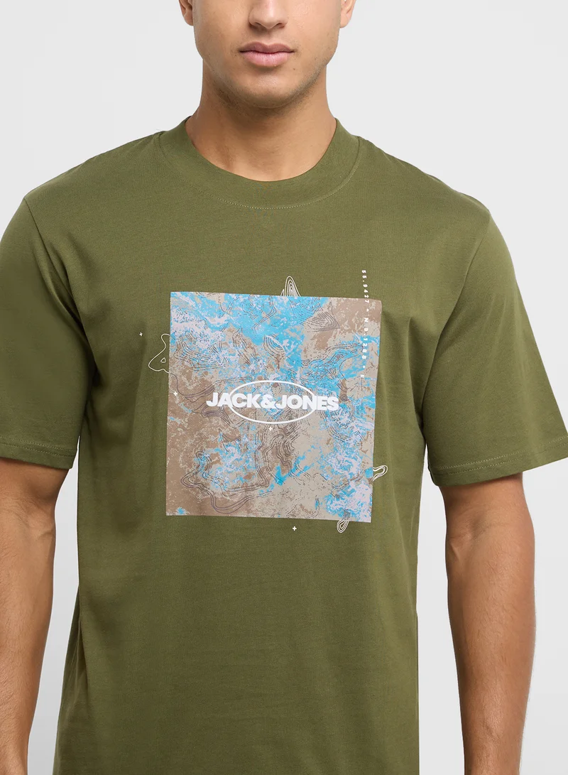 JACK & JONES Jcojudo Graphic Crew Neck  Short Sleeve T-Shirt