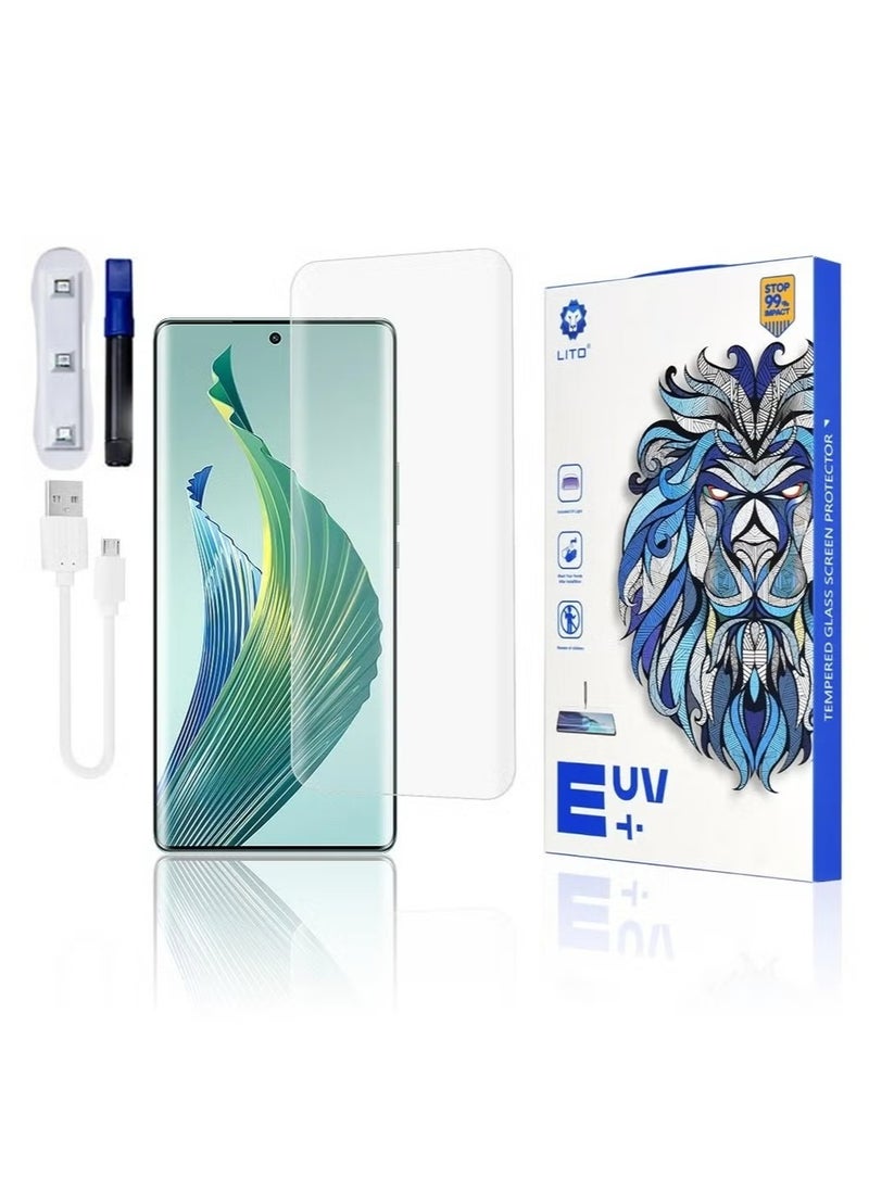 Lito - Lito Honor X9B Premium UV Liquid Glue Tempered Glass Screen Protector with Edge to Edge Coverage - Image 1
