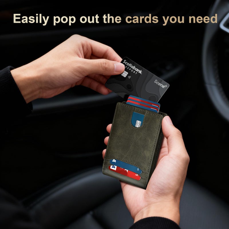 furid Card Wallet For Men Slim: Smart Rfid Minimalist Front Pocket Pop Up Wallet with ID Window - Stocking Stuffers Gifts Boxed for Husband Father at Birthday Anniversary - Image 2