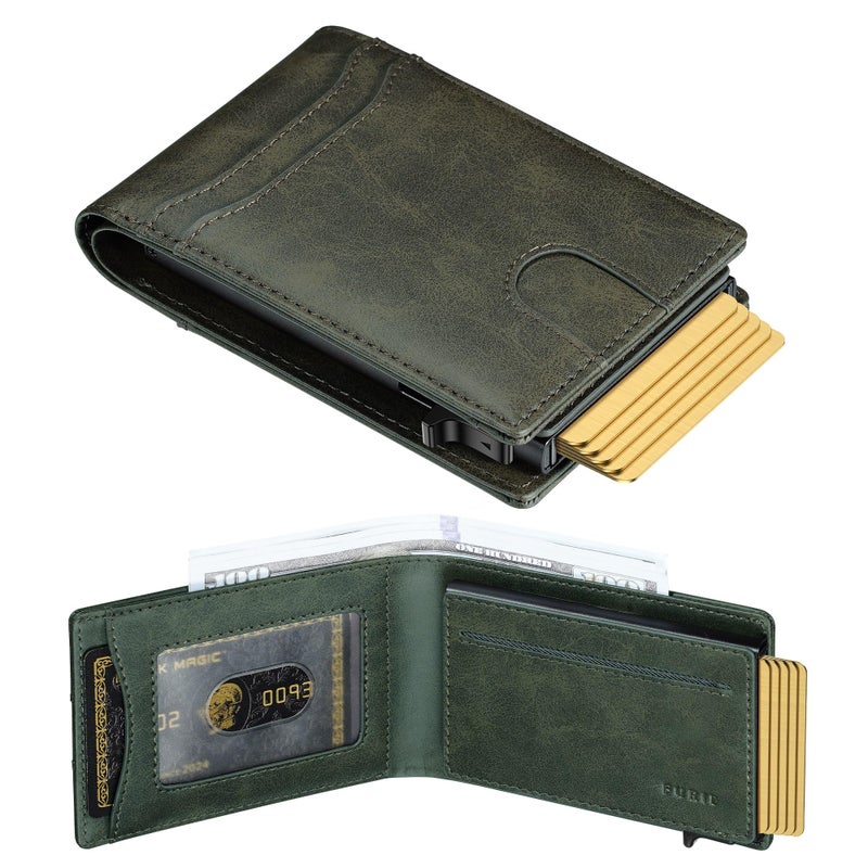 furid Card Wallet For Men Slim: Smart Rfid Minimalist Front Pocket Pop Up Wallet with ID Window - Stocking Stuffers Gifts Boxed for Husband Father at Birthday Anniversary - Image 1