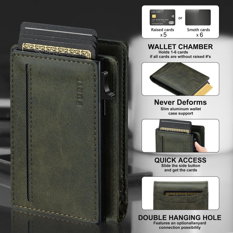 furid Card Wallet For Men Slim: Smart Rfid Minimalist Front Pocket Pop Up Wallet with ID Window - Stocking Stuffers Gifts Boxed for Husband Father at Birthday Anniversary - Image 4
