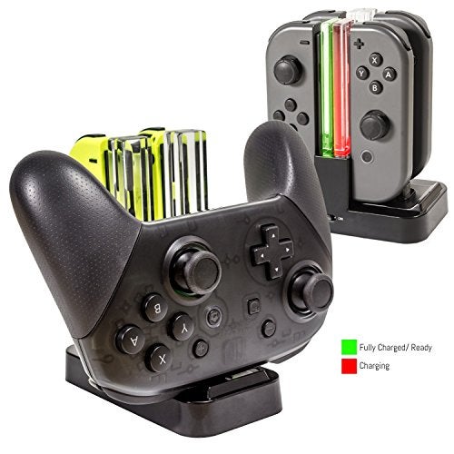 Orzly Nintendo Switch Joy Con Charging Dock, Pro Controller Charging Station, Charge Stand Becomes Charger for Upto 4 JoyCons or Nintendo Switch Pro Controller, USB Power, Type C Cable Included - Image 4