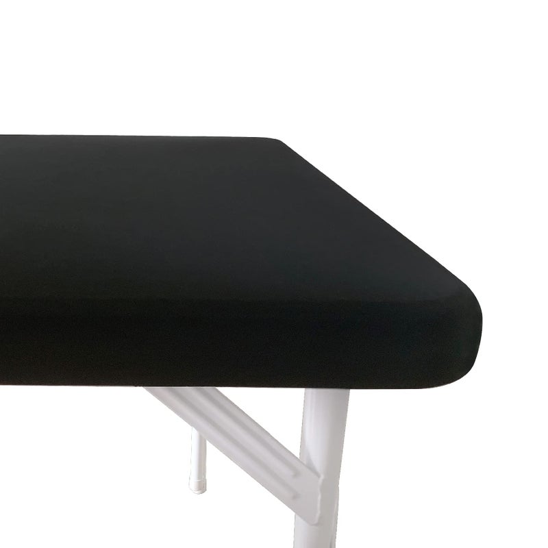 Monibana Cocktail Fitted Spandex Stretch Square Table Covers Caps Elastic Square Tablecloth Black Table Topper 34x34 Inch - Image 3