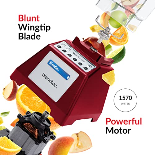 Blendtec Total Classic Original Blender - WildSide+ Jar (90 oz) - Professional-Grade Power - 6 Pre-programmed Cycles - 10-speeds - Red - Image 4
