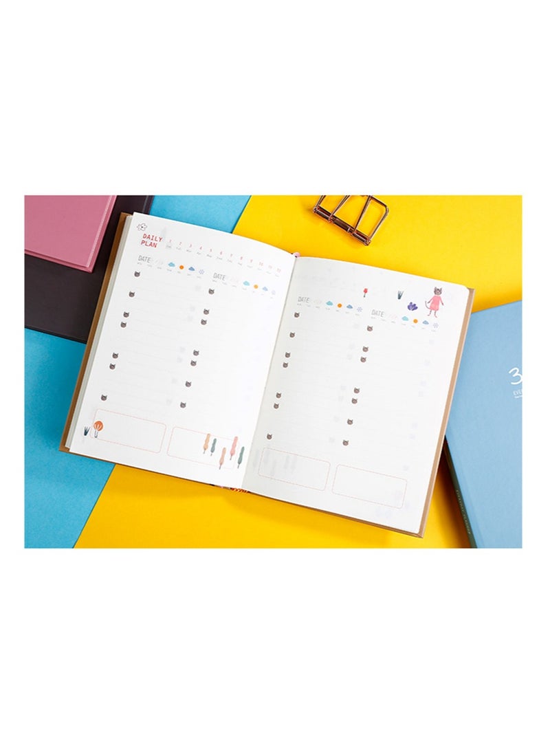 KASTWAVE Schedule Notebook Personal Daily Planner Journal, Notepad Schedule Plan Appointment Notebook Memo Book, Best Agenda Day Planner to Achieve Your Goals and Increase Productivity, Pink - Image 2