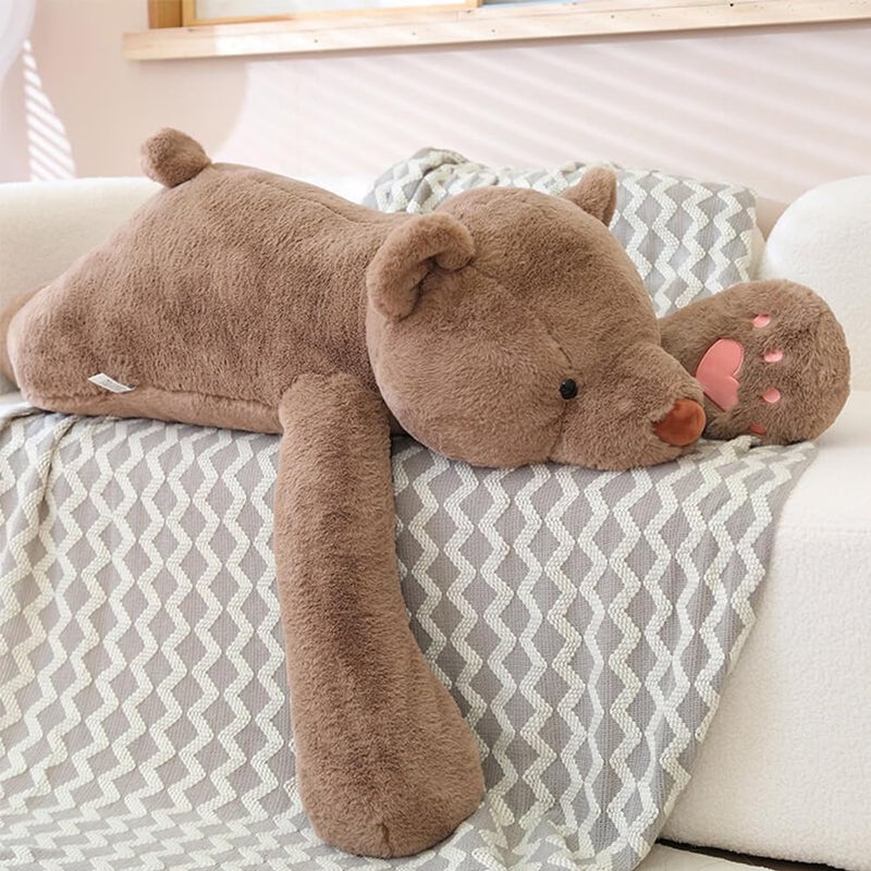 SNOWOLF Weighted Bear Stuffed Animals 236 Brown Bear Plush Throw Pillow Super Cute Kawaii Plushie Toys Gifts for Boys Girls Adults 60cm Brown - Image 3