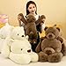 SNOWOLF Weighted Bear Stuffed Animals 236 Brown Bear Plush Throw Pillow Super Cute Kawaii Plushie Toys Gifts for Boys Girls Adults 60cm Brown - Image 4