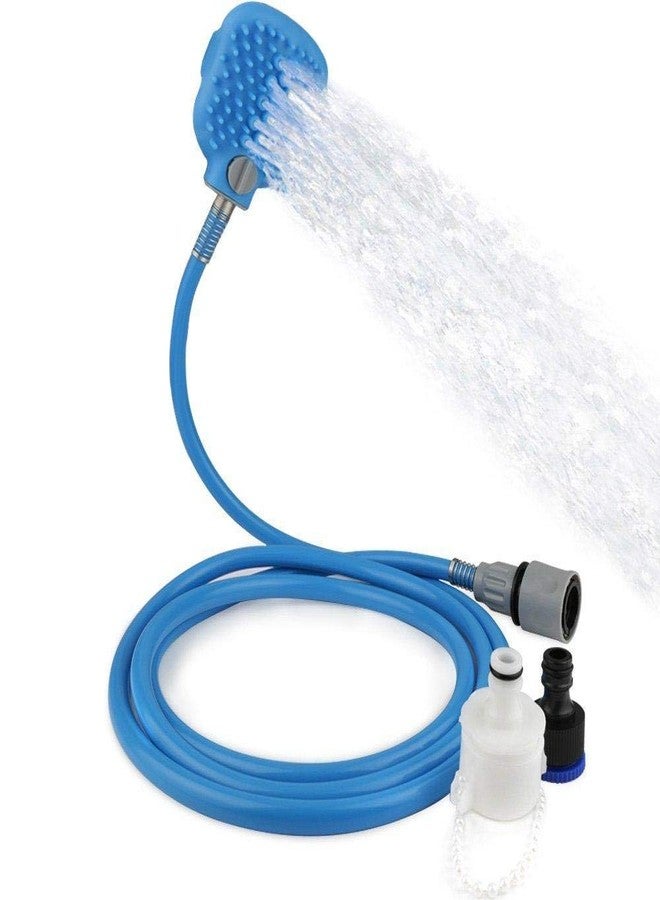 LOMESH Pet Bathing Tool Shower Sprayer and Handheld Massage Scrubber for Dog Cat Bath (Blue, Standard Size) - Image 2