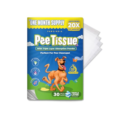 Pawsindia Pet Training Pads | Pee & Potty Pads for Puppy & Dog | Pee Mat for Dogs | Leak-Proof Quick Dry Design | Heavy Duty Absorbency | Odor Neutralizer | Triple Layer Design (40x15cm - 30Pcs) - Image 1
