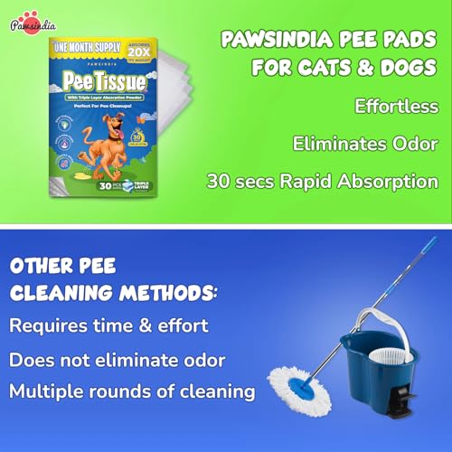 Pawsindia Pet Training Pads | Pee & Potty Pads for Puppy & Dog | Pee Mat for Dogs | Leak-Proof Quick Dry Design | Heavy Duty Absorbency | Odor Neutralizer | Triple Layer Design (40x15cm - 30Pcs) - Image 4
