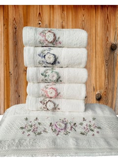 FIESTA Elegance Series Bamboo Cream Handmade Boxed 6 Pieces 50 x 90 cm  - Image 1