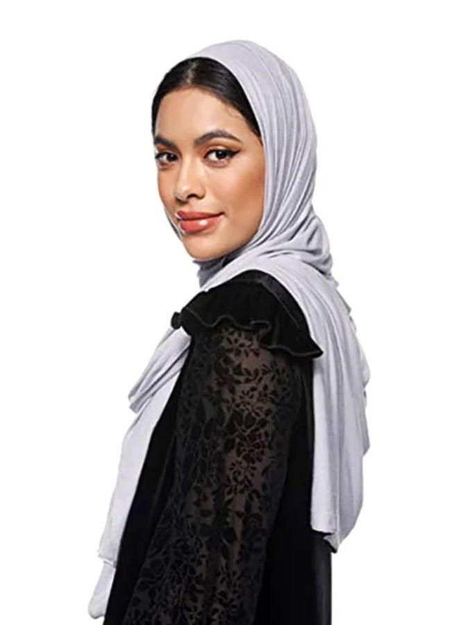 SHOPI حجاب شيلة مرن فضي - Image 2