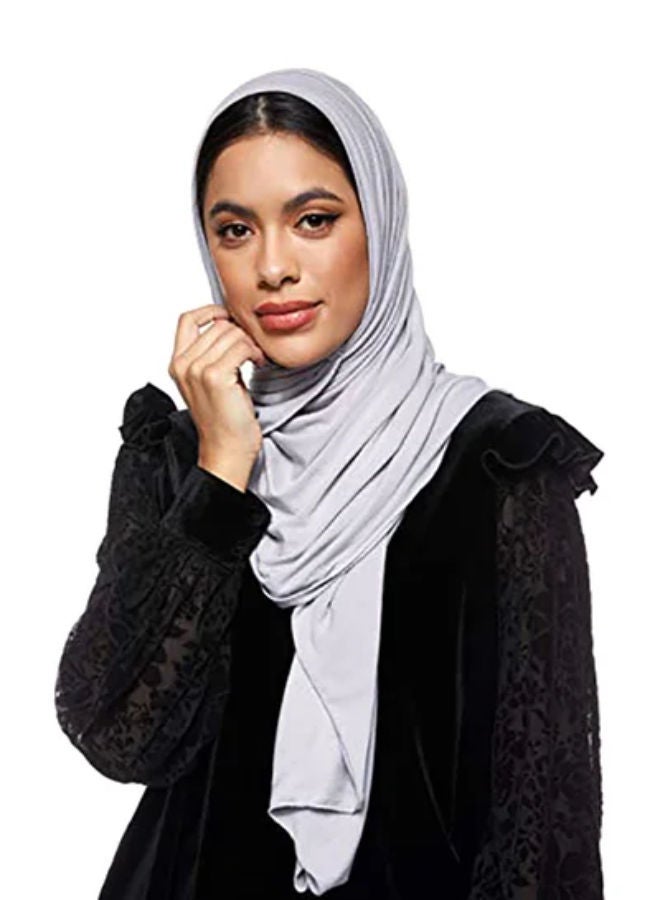 SHOPI حجاب شيلة مرن فضي - Image 1