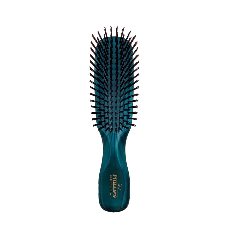 Phillips Brush Emerald Light Touch 6-P Hair Brush - Part of the Gem Collection (Purse sized) - Image 1