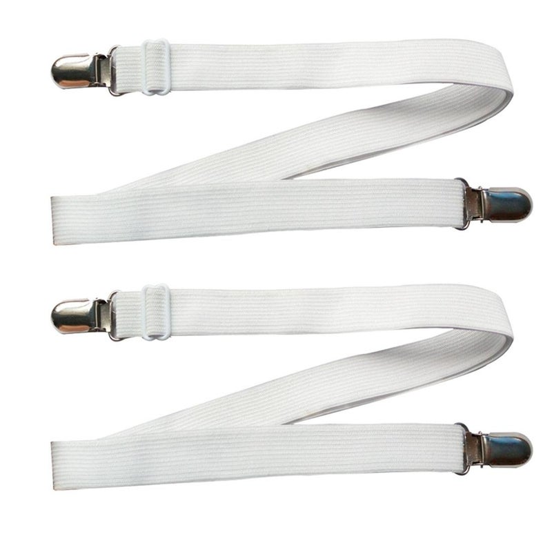 Glield Extend 23" to 78" Adjustable 2-Piece Under Sofa, Mattress, Bed Sheet Fitted Fastener, Long Strap Clip Bands BDJ06 - Image 1