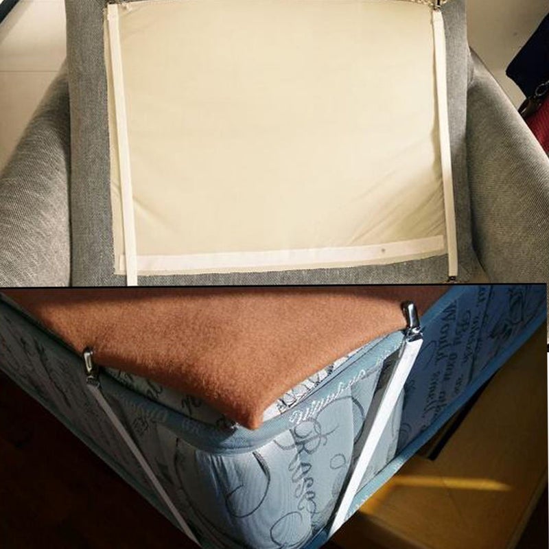 Glield Extend 23" to 78" Adjustable 2-Piece Under Sofa, Mattress, Bed Sheet Fitted Fastener, Long Strap Clip Bands BDJ06 - Image 2