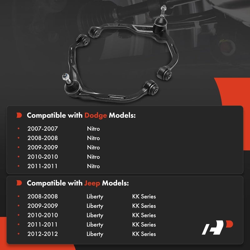 A-Premium Front Upper Control Arm Kit for Dodge and Jeep - Image 2