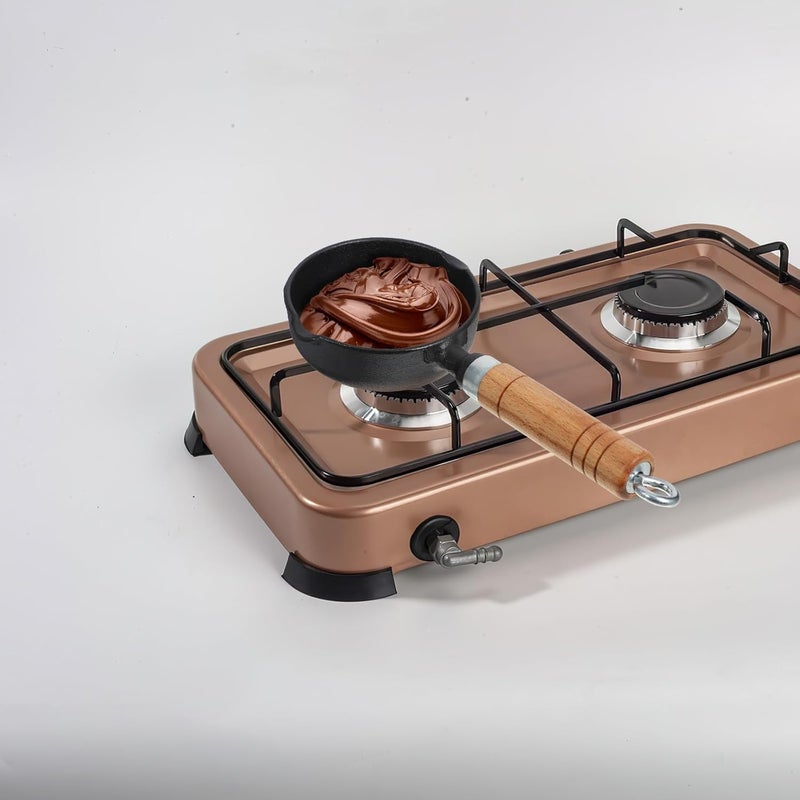 Abaodam Mini Cast Iron Saucepan 11x4 Cm Nonstick Small Butter Melting Pot with Spout and Handle for Cooking and Oil Heating, Single Piece Mini Cooking Pot for Kitchen Use - Image 5