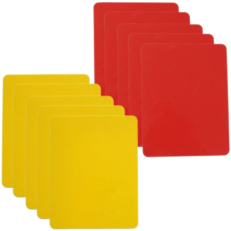 Toyvian Referee Cards: 10 Pcs PVC Soccer Referee Kit - Lightweight and Compact - Red Yellow Judge Cards for Sports Game Competition Soccer Volleyball Baseball (4.32X3.14X0.08in) - Image 1