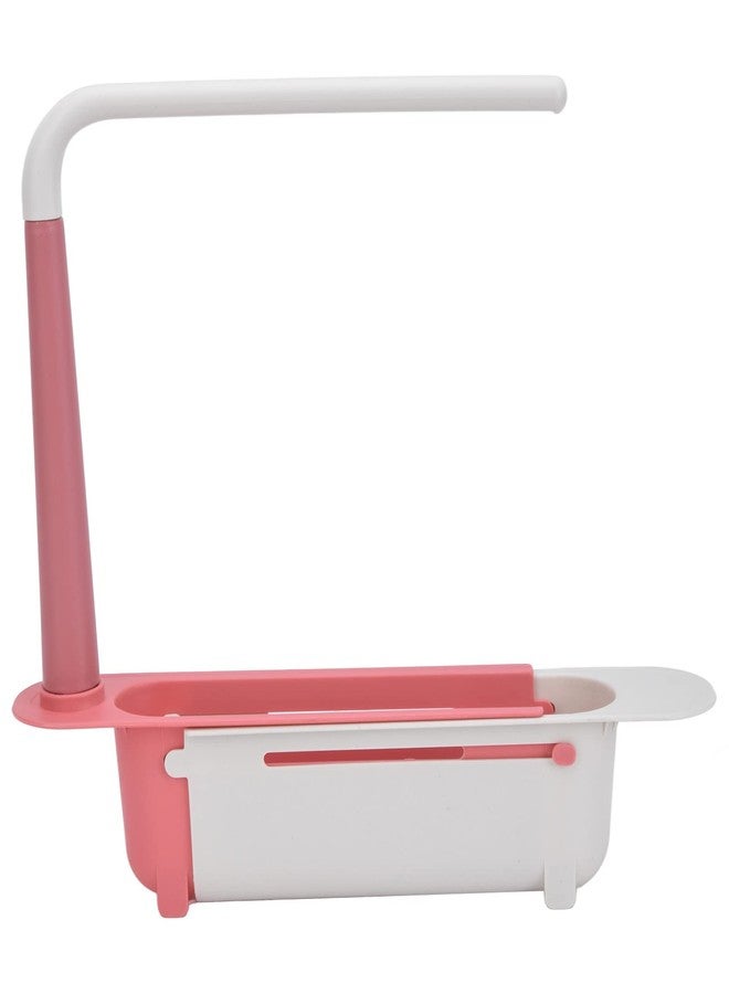 Zerodis Telescopic Sink Storage Rack, Telescopic 2in1 Sink Expandable Storage Drain Basket Towel Rack Under Sink Organizers Telescopic Sponge Soap Holder for Kitchen Sink (Red) - Image 5