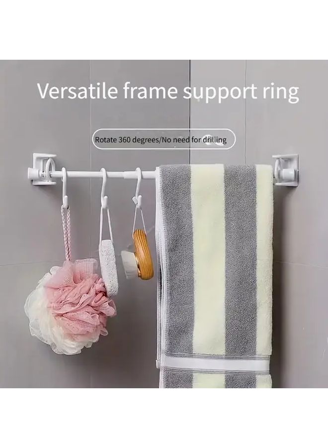 6 Pcs Heavy Duty Curtain Rods With No Drill Bracket 360 Rotating Space Saving Design Easy Installation - Image 3