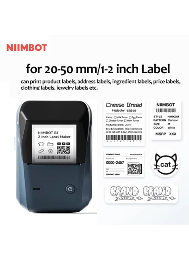 Generic - Niimbot B1 Thermal Printer Wireless Label Maker Price Tag Machine DIY Instant Note Photo Printer for Home Office - Image 1