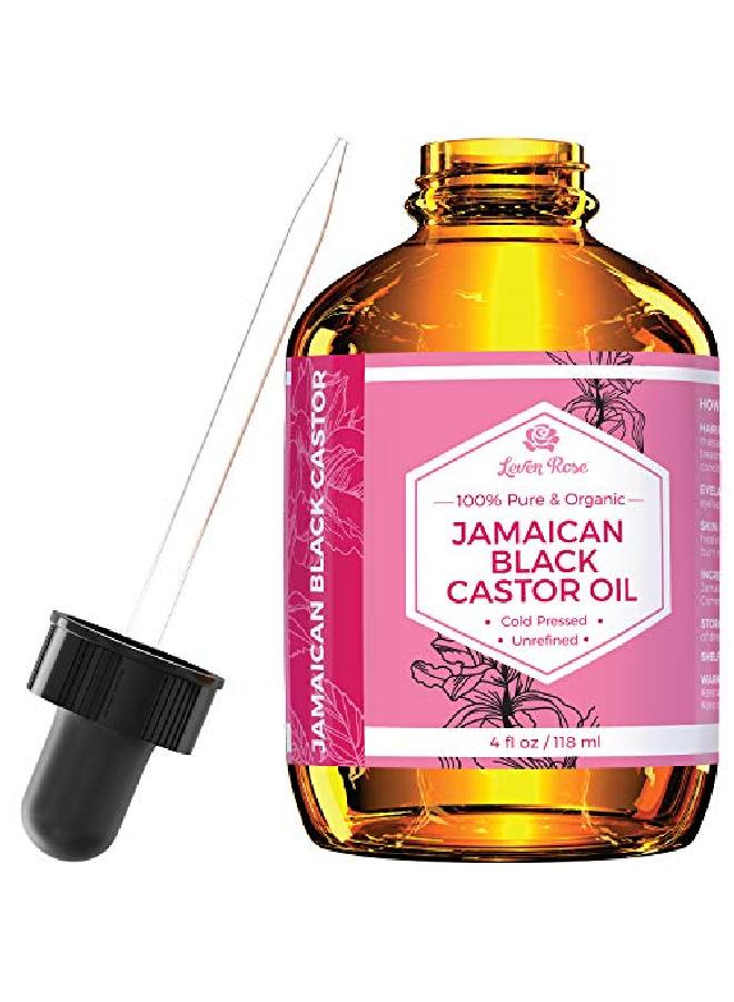 Leven Rose Jamaican Black Castor Seed Oil By  100% Natural & Pure Organic Serum For Hair Hot Oil Treatment And Skin Healing For Treating Eczema Psoriasis Acne Burns 4 Oz - Image 2