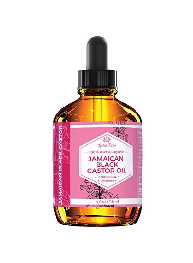 Leven Rose Jamaican Black Castor Seed Oil By  100% Natural & Pure Organic Serum For Hair Hot Oil Treatment And Skin Healing For Treating Eczema Psoriasis Acne Burns 4 Oz - Image 3