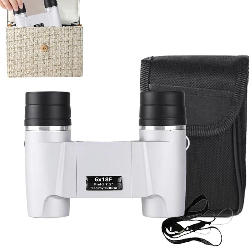 6x18 Automatic Fixed Focus Compact Binoculars HD High Power for Bird Watching Stargazing Travel - Image 3