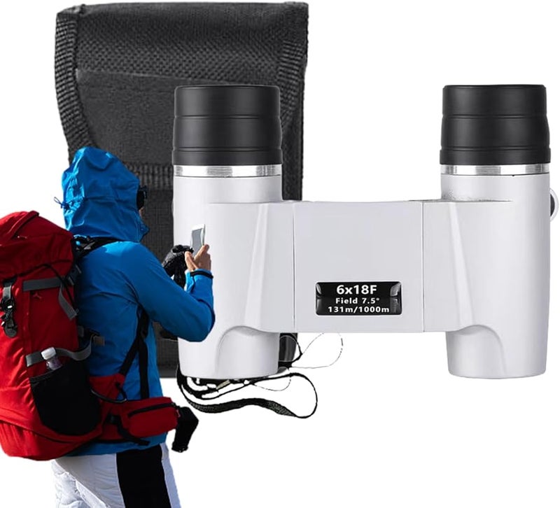 6x18 Automatic Fixed Focus Compact Binoculars HD High Power for Bird Watching Stargazing Travel - Image 4