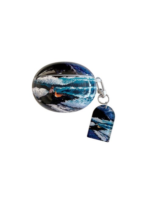 For HuaweiFreebuds5 Wireless Bluetooth Headset Cartoon Creative Freeclip/6i Soft Case Pendant-Color:Silicone Soft Shell + Pendant-Xinghai-Model:Universal For HuaweiFreebuds Pro3/pro4 (protective Case)