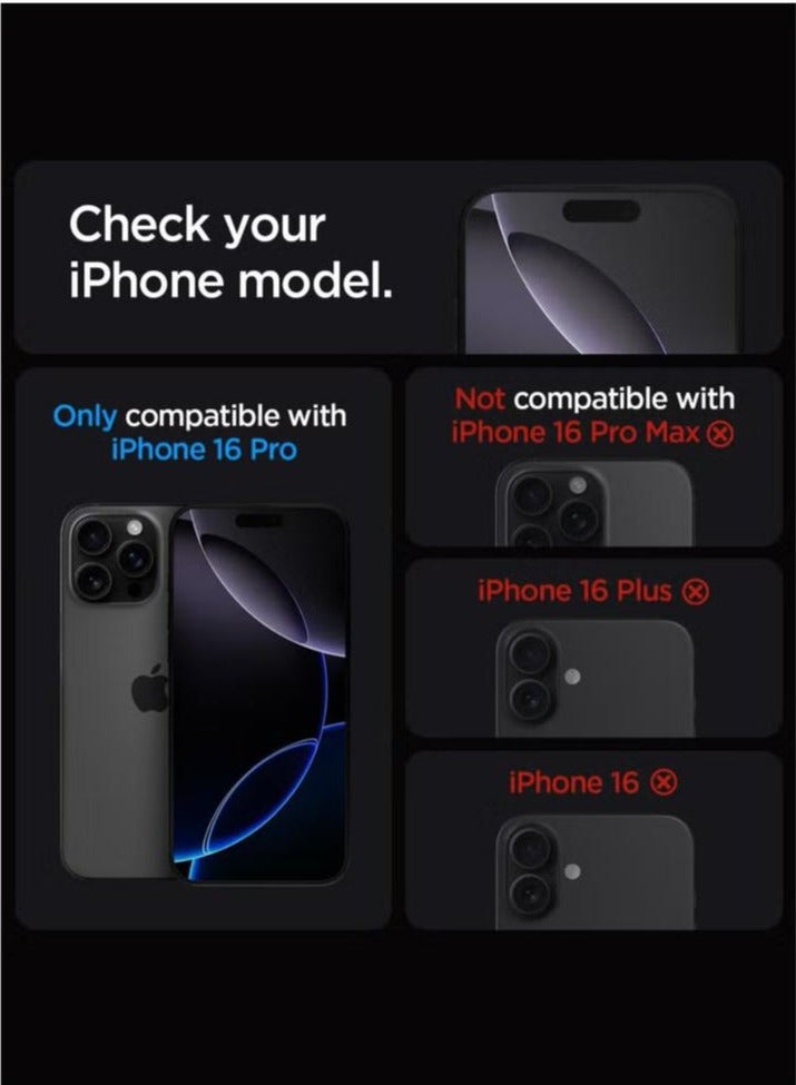 Spigen GLAStR EZ Fit iPhone 16 PRO PRIVACY Screen Protector [2 PACK] Premium Tempered Glass with Auto Align technology - 2 PACK - Image 2