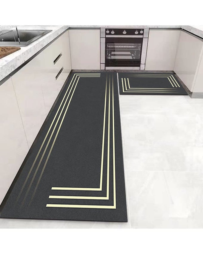 2 PCS KITCHEN MATS WATERPROOF MEMORY FOAM KITCHEN RUGS STANDING DESK MAT FLOOR MATS COMFORT RUNNER RUG CARPETS FOR KITCHEN FLOOR SINK 120 40 CM 40 60 CM